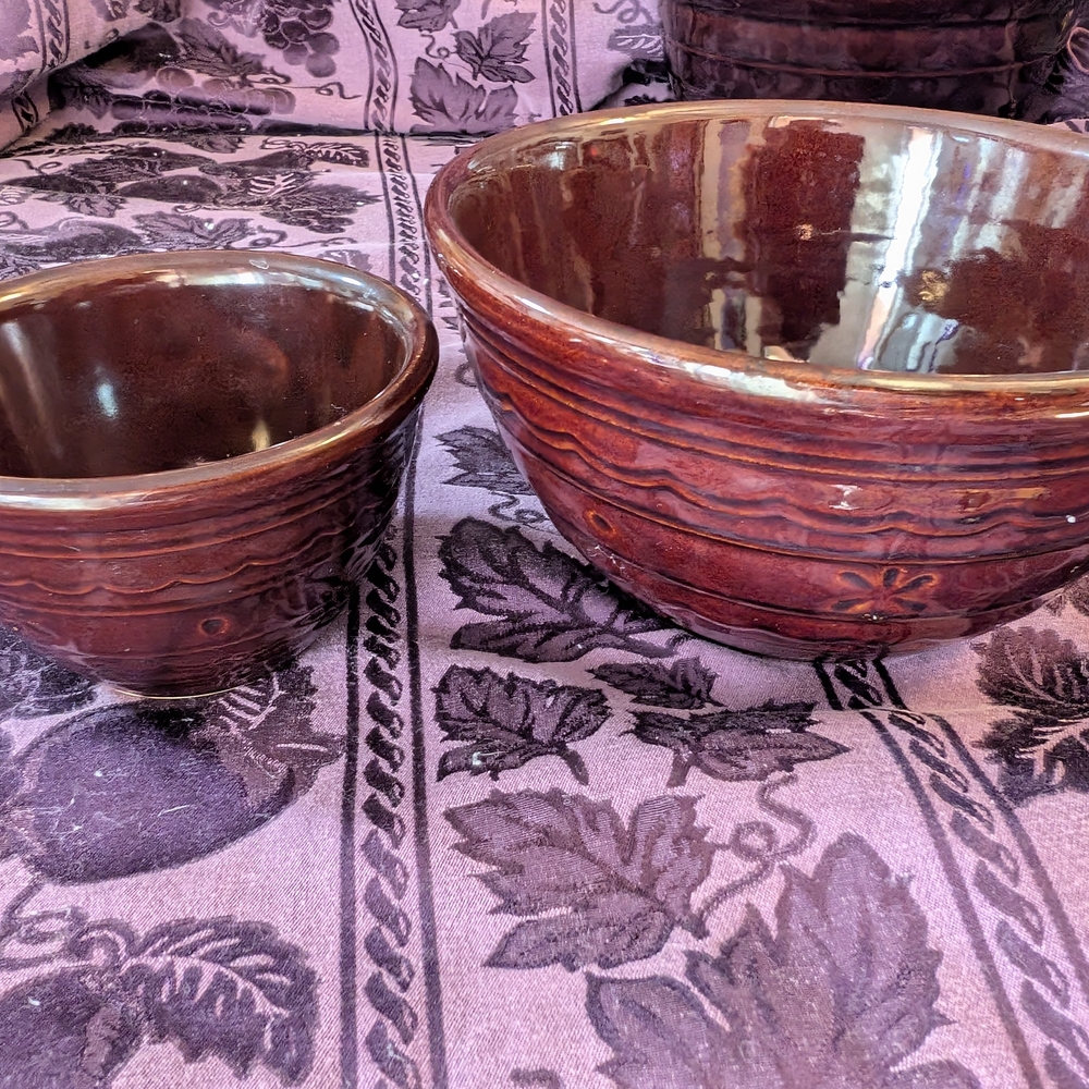 Marcrest Daisy Stoneware Bowl Set